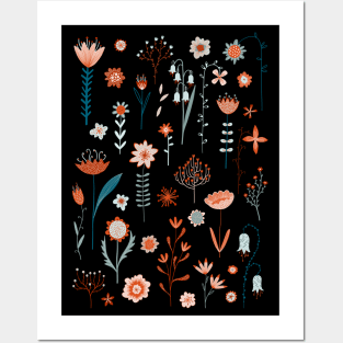 Scandi Wildflowers Of The Summer Posters and Art